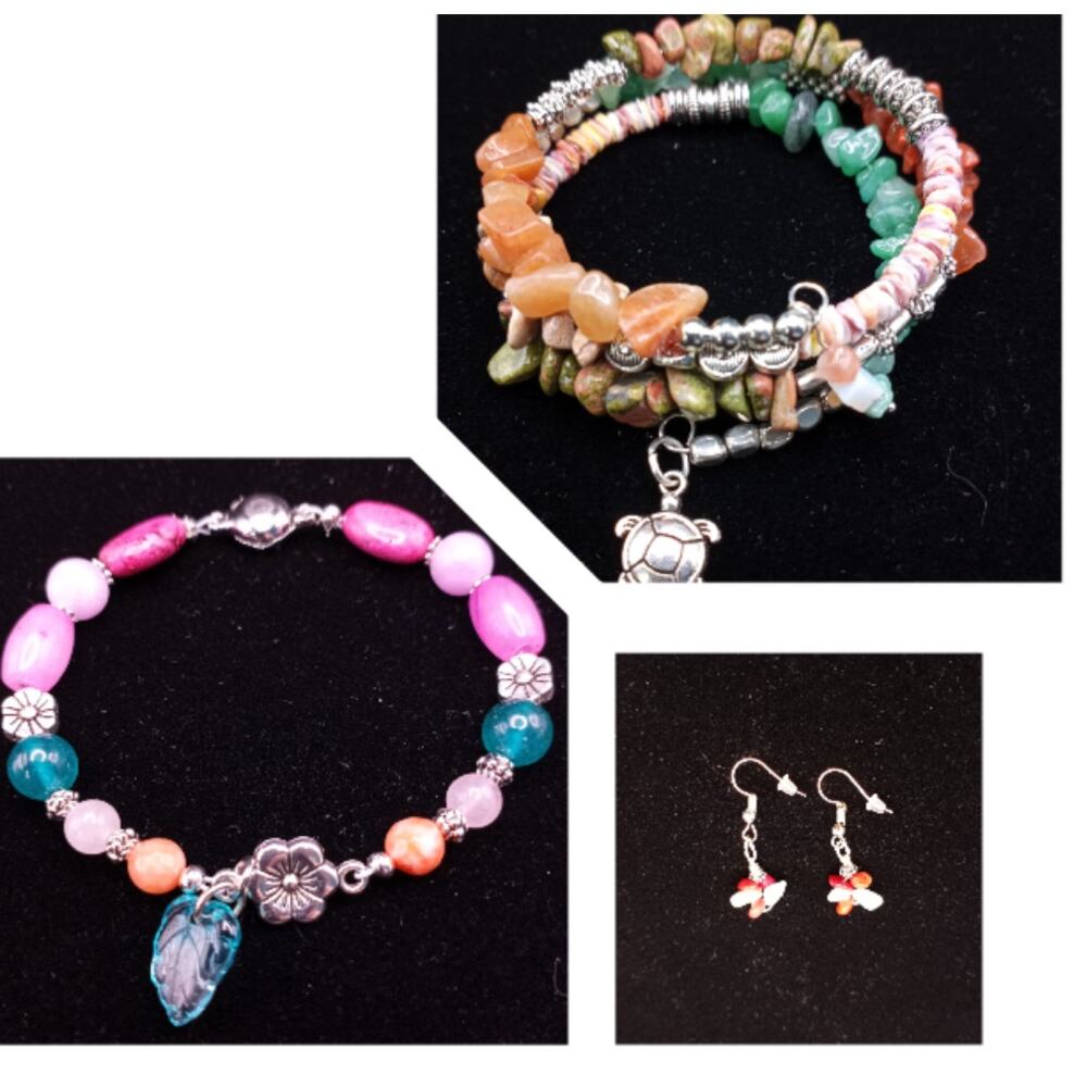 Gemstone Artisan Made 3 Piece Jewelry Collection